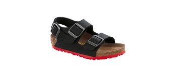 Birkenstock Birko-flor Narrow Milano Børn Sort Rød | DK 147CTV